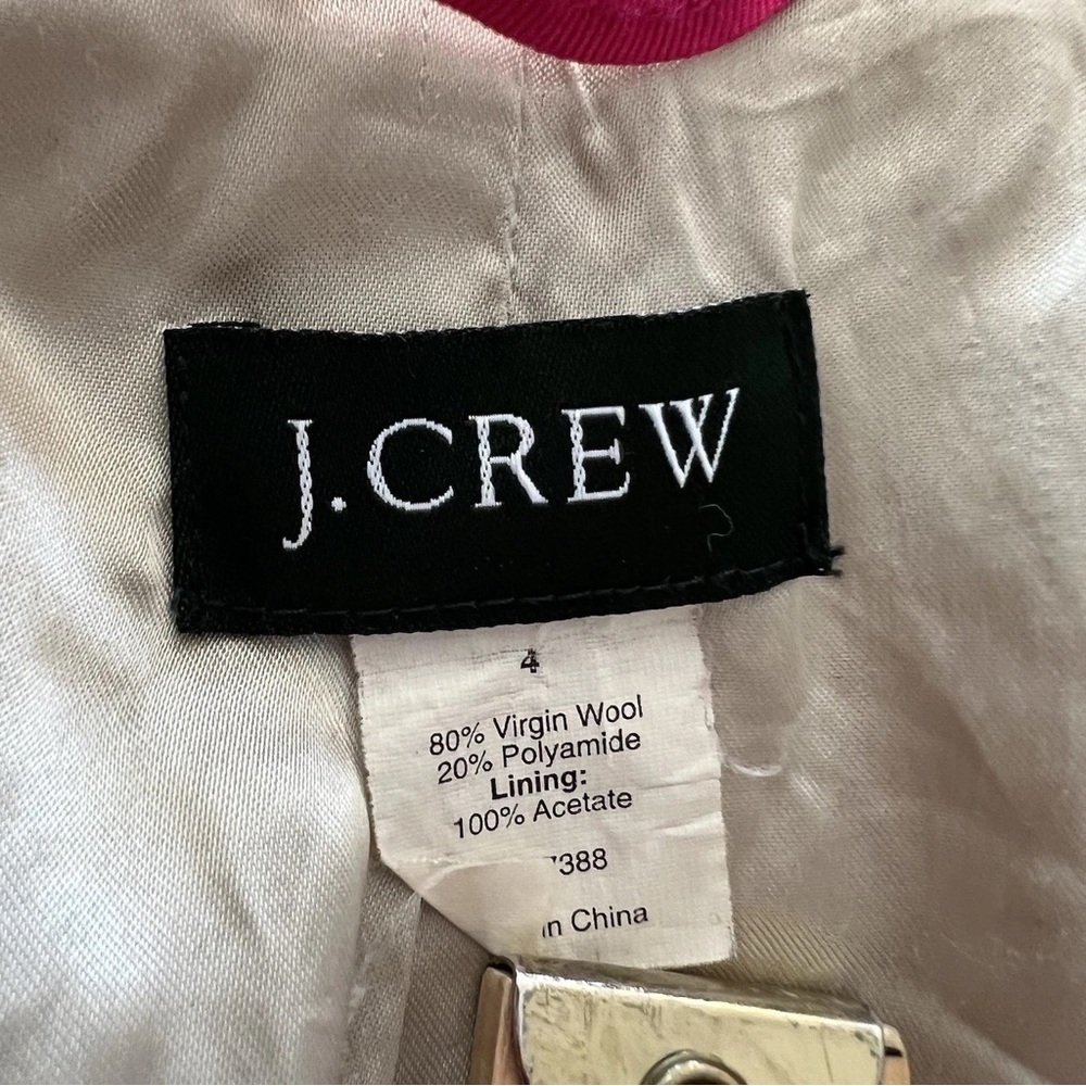 J. Crew Vibrant Red Pea Coat Size 4 - Picture 2 of 5